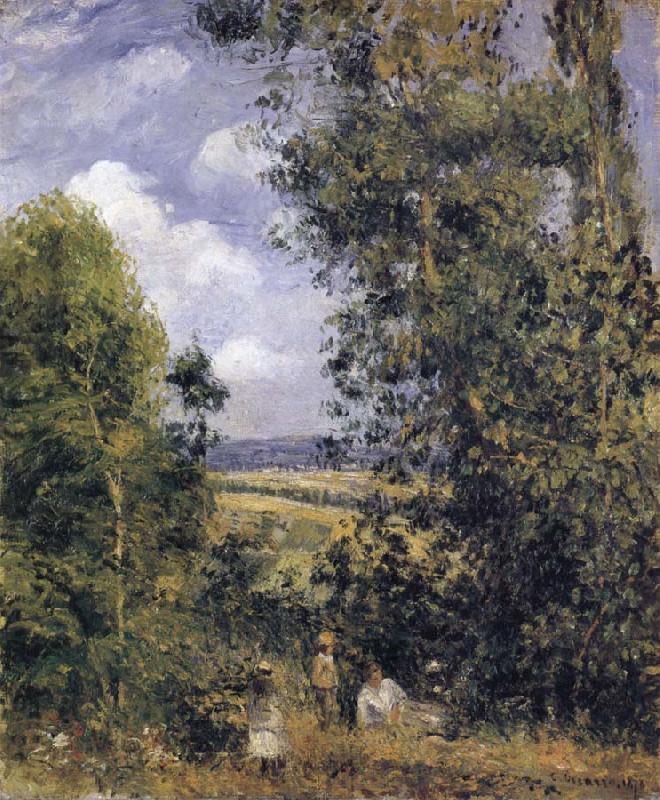 Camille Pissarro Resting beneath the trees,Pontoise France oil painting art